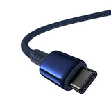 Baseus Tungsten Gold USB-C / USB-C kabel 100W 1m - marineblå