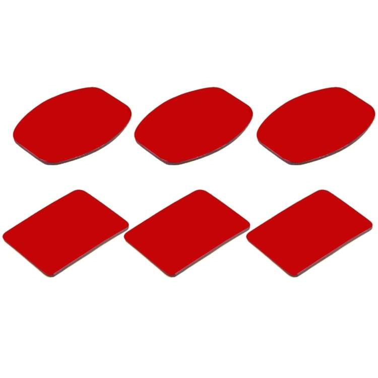 Sæt af 6x VHB Puluz klistermærker til Osmo Action / GoPro Hero / Insta360 One R.