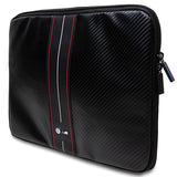 BMW Carbon & Red Stripe sleeve for a 14" laptop - black