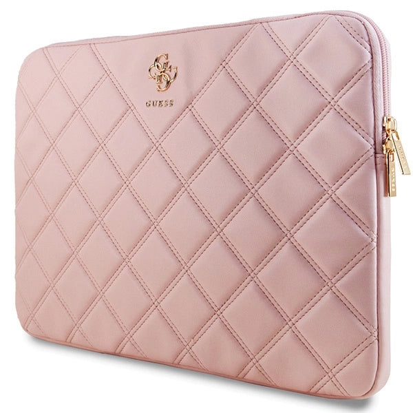 Guess Quilted 4G cover til en 16" laptop - pink