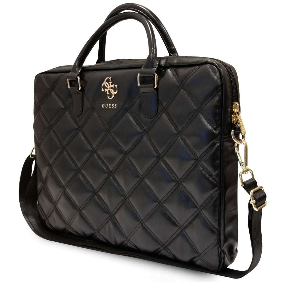 Guess 4G Quilted taske til en 16" laptop - sort