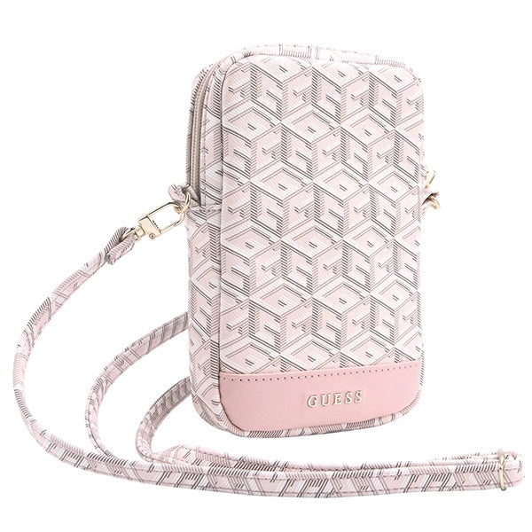 Guess Zip GCube Bottom Stripe telefonpose - pink