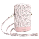 Guess Zip GCube Bottom Stripe telefonpose - pink