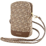 Guess Zip GCube Bottom Stripe telefonpose - brun