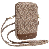 Guess Zip GCube Bottom Stripe telefonpose - brun
