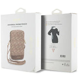 Guess Zip GCube Bottom Stripe telefonpose - brun