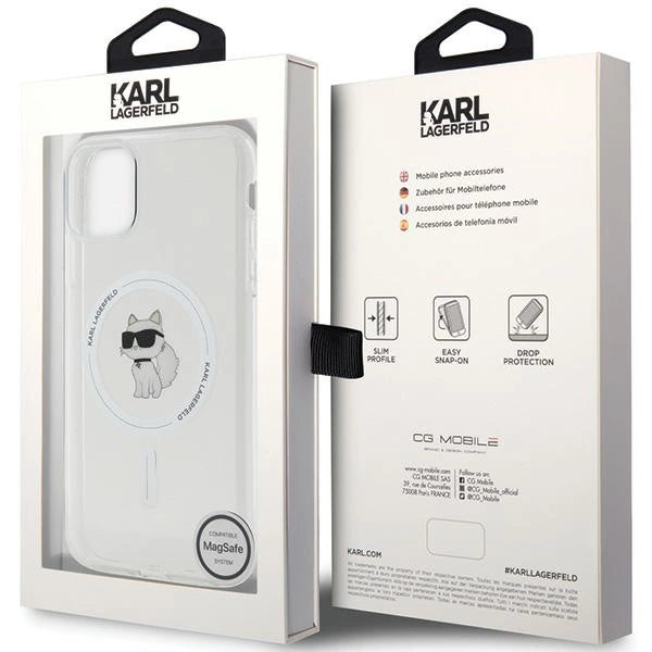 Karl Lagerfeld IML Choupette MagSafe case for iPhone 11 / Xr - transparent