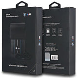 BMW Carbon & Blue Stripe telefonpose - sort