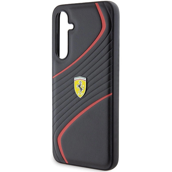 Ferrari Twist Metal Logo-kasse til Samsung Galaxy S23 FE - sort