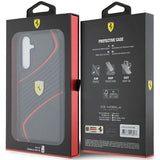 Ferrari Twist Metal Logo-kasse til Samsung Galaxy S23 FE - sort