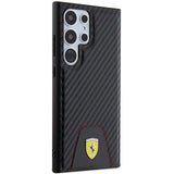 Ferrari Carbon Stitched Bottom case til Samsung Galaxy S24 Ultra - sort