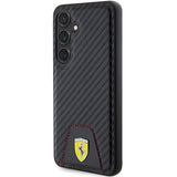 Ferrari Carbon Stitched Bottom case for Samsung Galaxy S24 - black