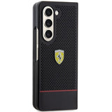 Ferrari Perforated Line-hylster til Samsung Galaxy Z Fold 5 - sort