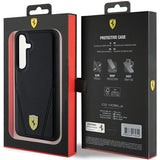Ferrari Hot Stamp V Lines MagSafe-kasse til Samsung Galaxy S24 - sort
