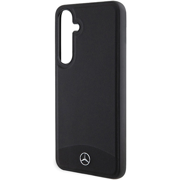Mercedes Leather Textured & Plain MagSafe case for Samsung Galaxy S24+ - black