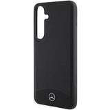 Mercedes Leather Textured & Plain MagSafe case for Samsung Galaxy S24+ - black