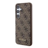 Guess 4G Metal Gold Logo case for Samsung Galaxy S24 - brown