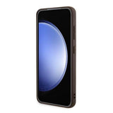 Guess 4G Metal Gold Logo case for Samsung Galaxy S24 - brown