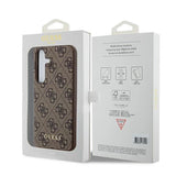 Guess 4G Metal Gold Logo case for Samsung Galaxy S24 - brown