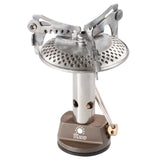 Den letteste turist komfur til gas patroner (ventil eller tråd) HIKER 70gram 2.4kW