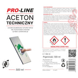 Teknisk aceton 100% spray PRO-LINE spray 500 ml