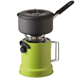 2 i 1 turistovn med en varmeapparat til MEVA VATOP gaspatroner