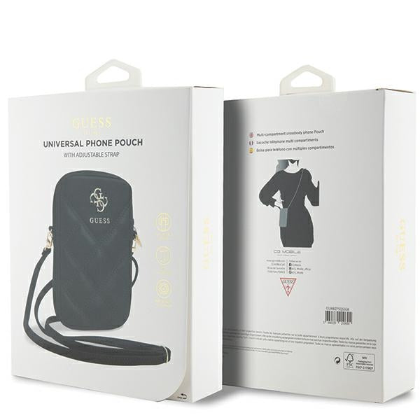 Guess Zip Quilted 4G taske - sort