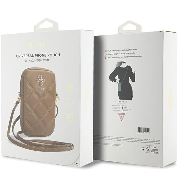Guess Zip Quilted 4G bag - brown