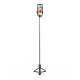 Selfie stick WHS1Y teleskopisk stativ 1m med telefonholder - sort