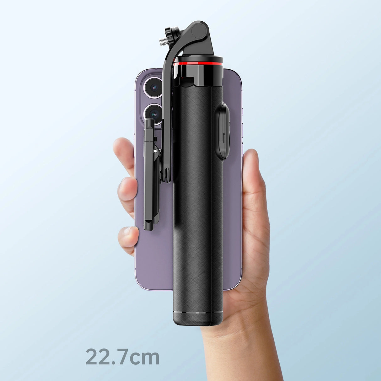 Selfie stick WC1Y3S telescopic tripod 1.3m with phone holder - black