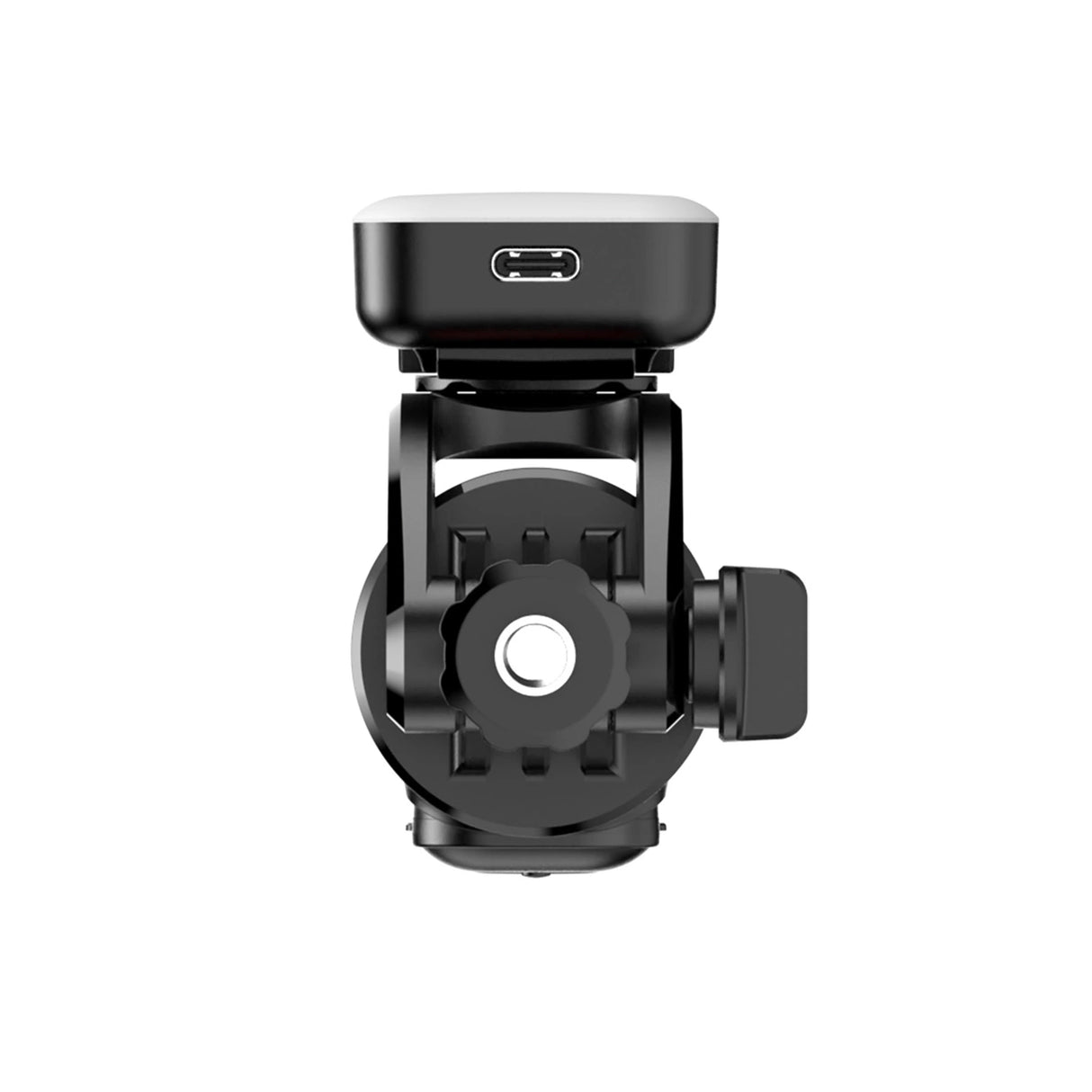 Selfie stick WC13YDS teleskopisk stativ 1,3 m med dobbelt lampe og telefonholder - sort