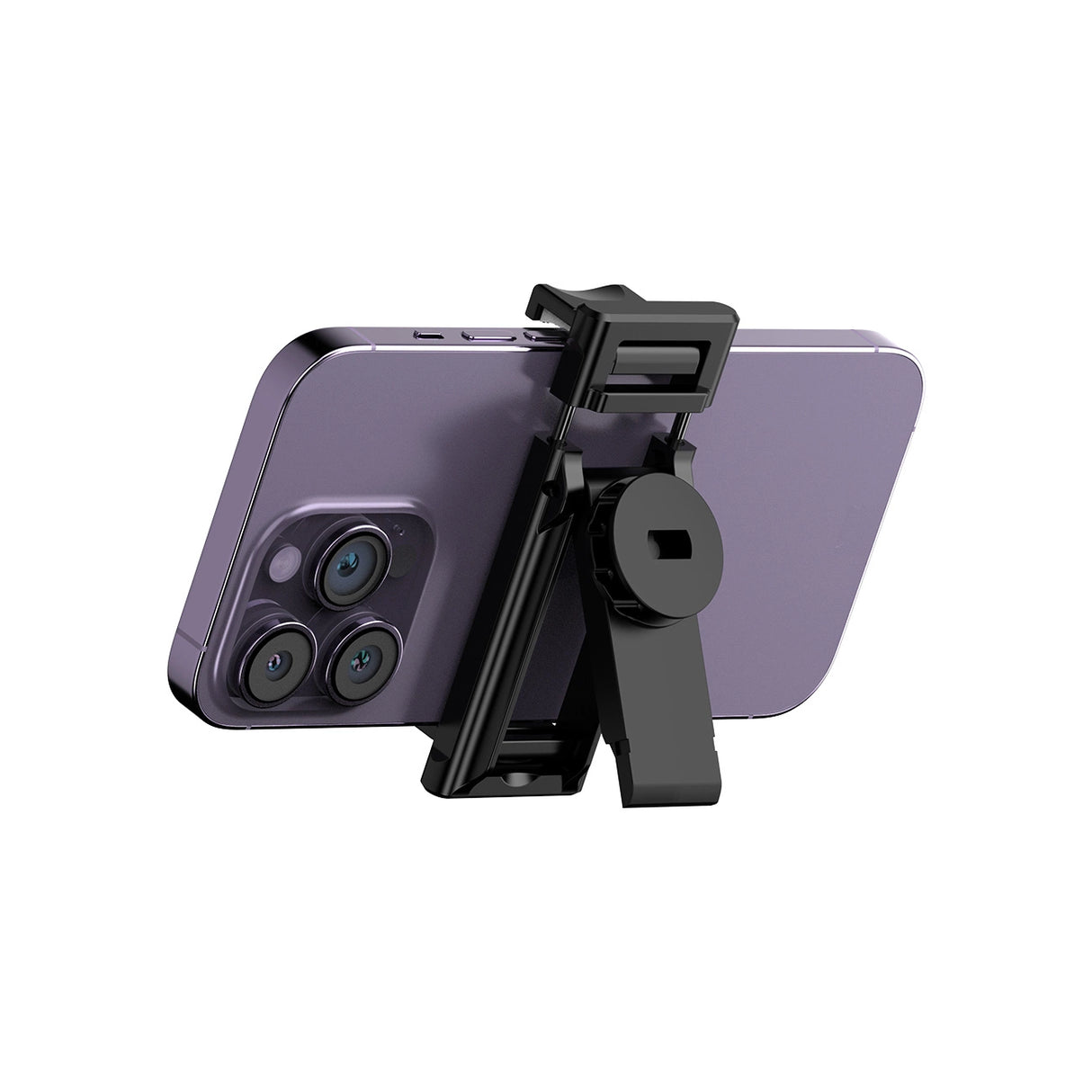 Selfie stick WC13YDS teleskopisk stativ 1,3 m med dobbelt lampe og telefonholder - sort