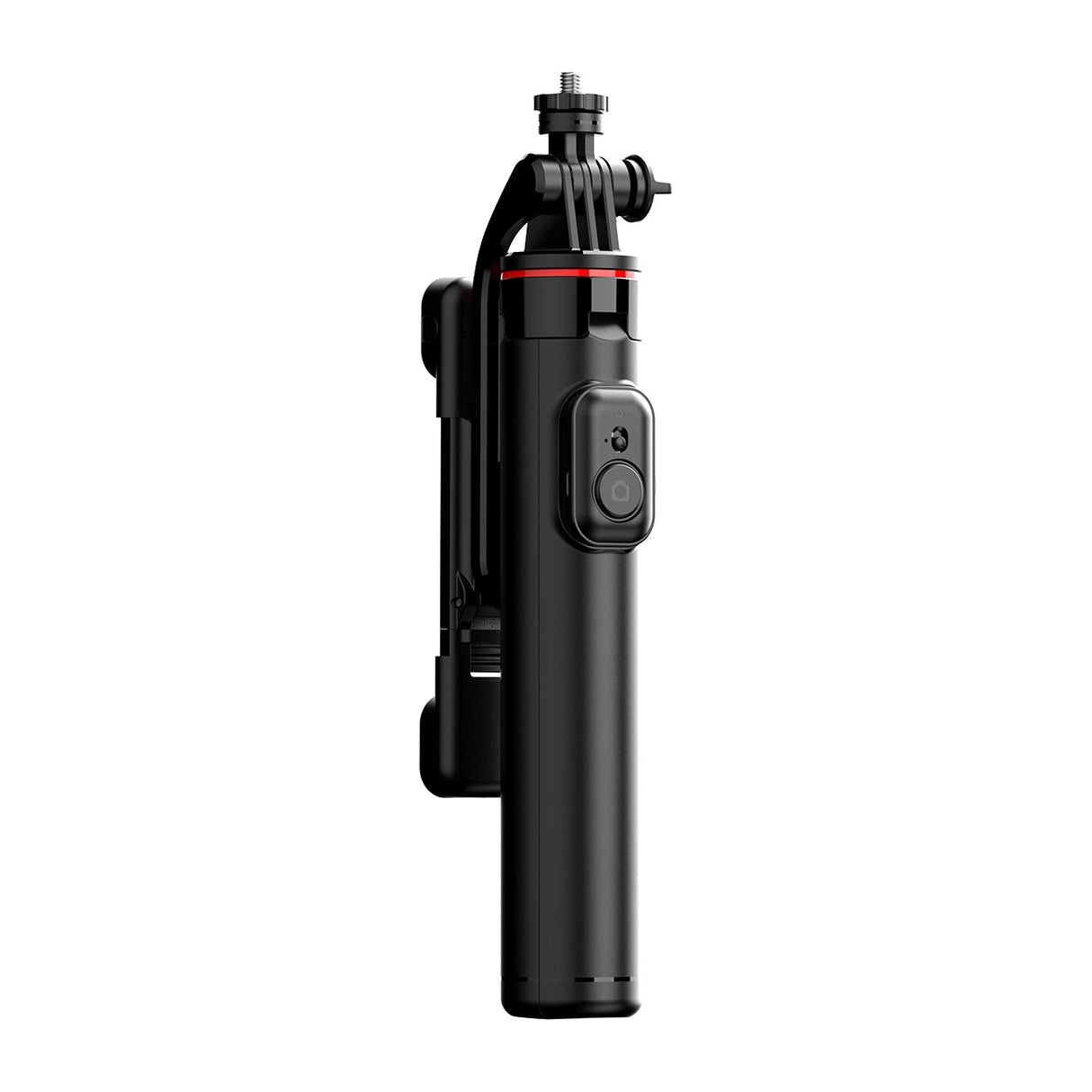 Selfie stick WC13YDS teleskopisk stativ 1,3 m med dobbelt lampe og telefonholder - sort