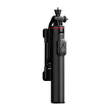 Selfie stick WC13YDS teleskopisk stativ 1,3 m med dobbelt lampe og telefonholder - sort