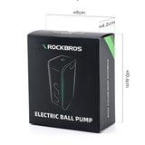 Rockbros 42520006001 Elektrisk pumpekompressor med digital skærm til bolde / balloner - blå