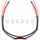 Rockbros SP216BK fotokromiske UV400 cykelbriller - sorte og røde