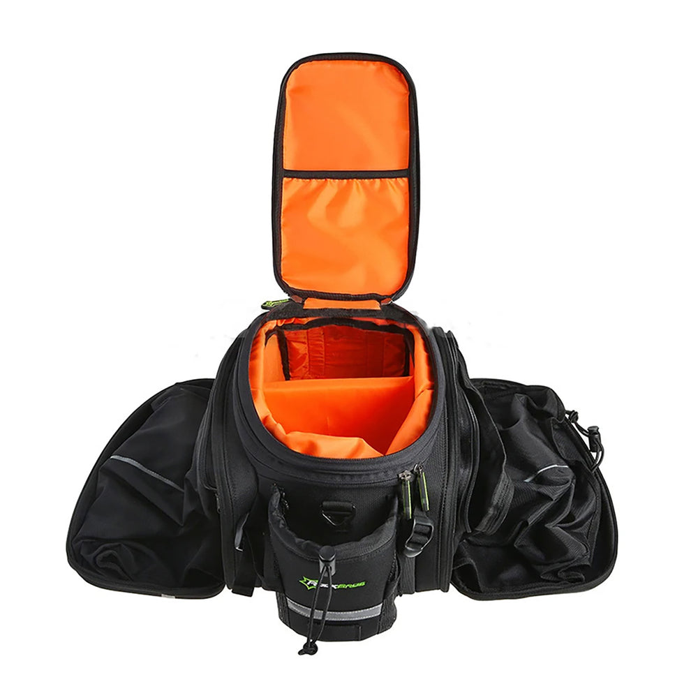 Rockbros A6-6 bicycle bag for trunk, 35 l, with fold-out pockets - black