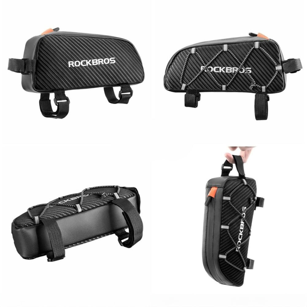 Rockbros 039BK 1L Braided Bike Frame Bag - Black