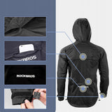 Rockbros YPY013BK4XL regnjakke åndbar vindtæt XXXXL - sort