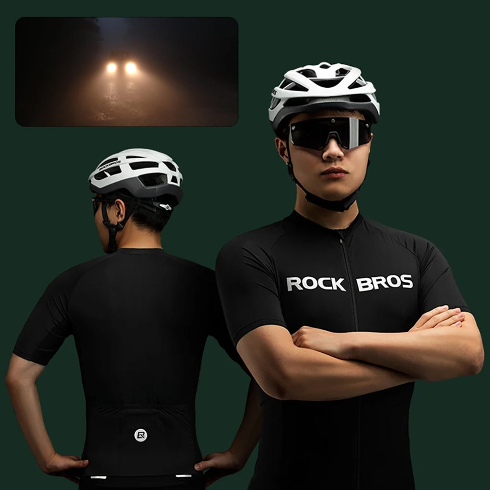 Rockbros 15120002006 Cycling Jersey with Short Sleeves XXXL - Black