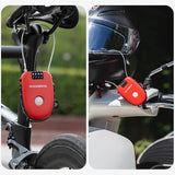 Rockbros 32420981001 bicycle lock with retractable cable - red