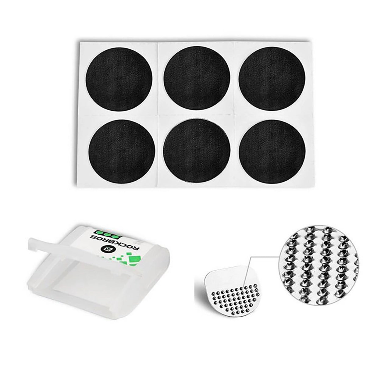 Rockbros GJ2001 reparationssæt til cykels indre rør - gennemsigtigt