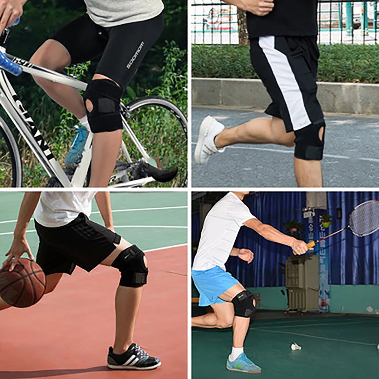 Rockbros LF1106L sportsbeskytter til knæknæ og knæled, størrelse L - sort