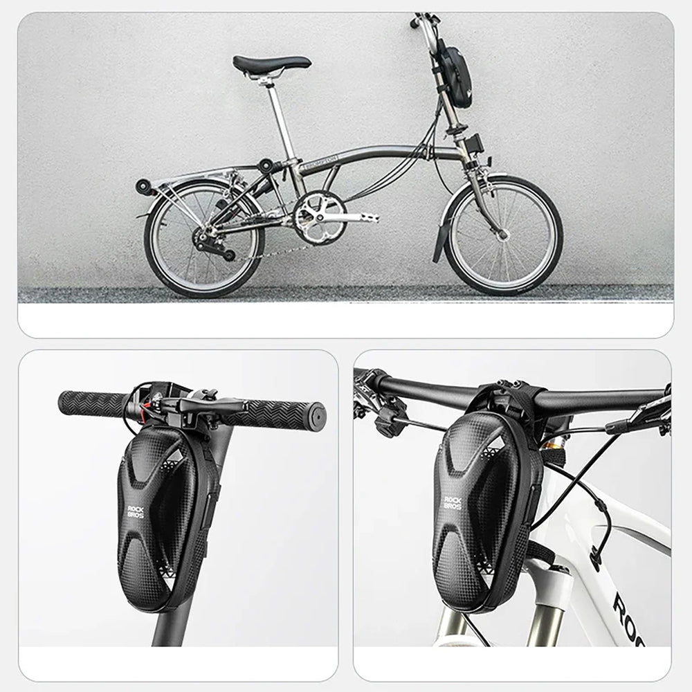 Rockbros-taske 3011006301 til cykel- eller scooterstang 1.3 l - sort