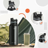 Rockbros 35210029002 termisk cykelflaske til drikkevarer 650 ml - sort