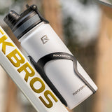 Rockbros 35210029005 termisk cykelflaske til drikkevarer 550 ml - hvid