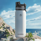 Rockbros 35210029006 termisk cykelflaske til drikkevarer 650 ml - hvid