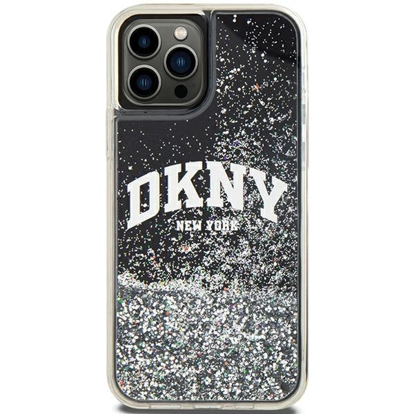 DKNY Liquid Glitter Big Logo iPhone 12 Pro/12 Case - Black