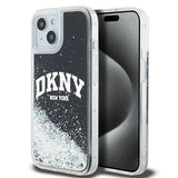 DKNY Liquid Glitter Big Logo iPhone 14/15/13 Case - Black