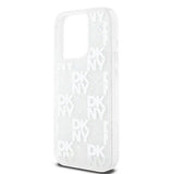 DKNY Liquid Glitter Multilogo case for iPhone 15 Pro - white